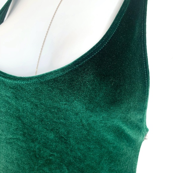 American Apparel Green Velvet Bodysuit - Picture 5 of 6